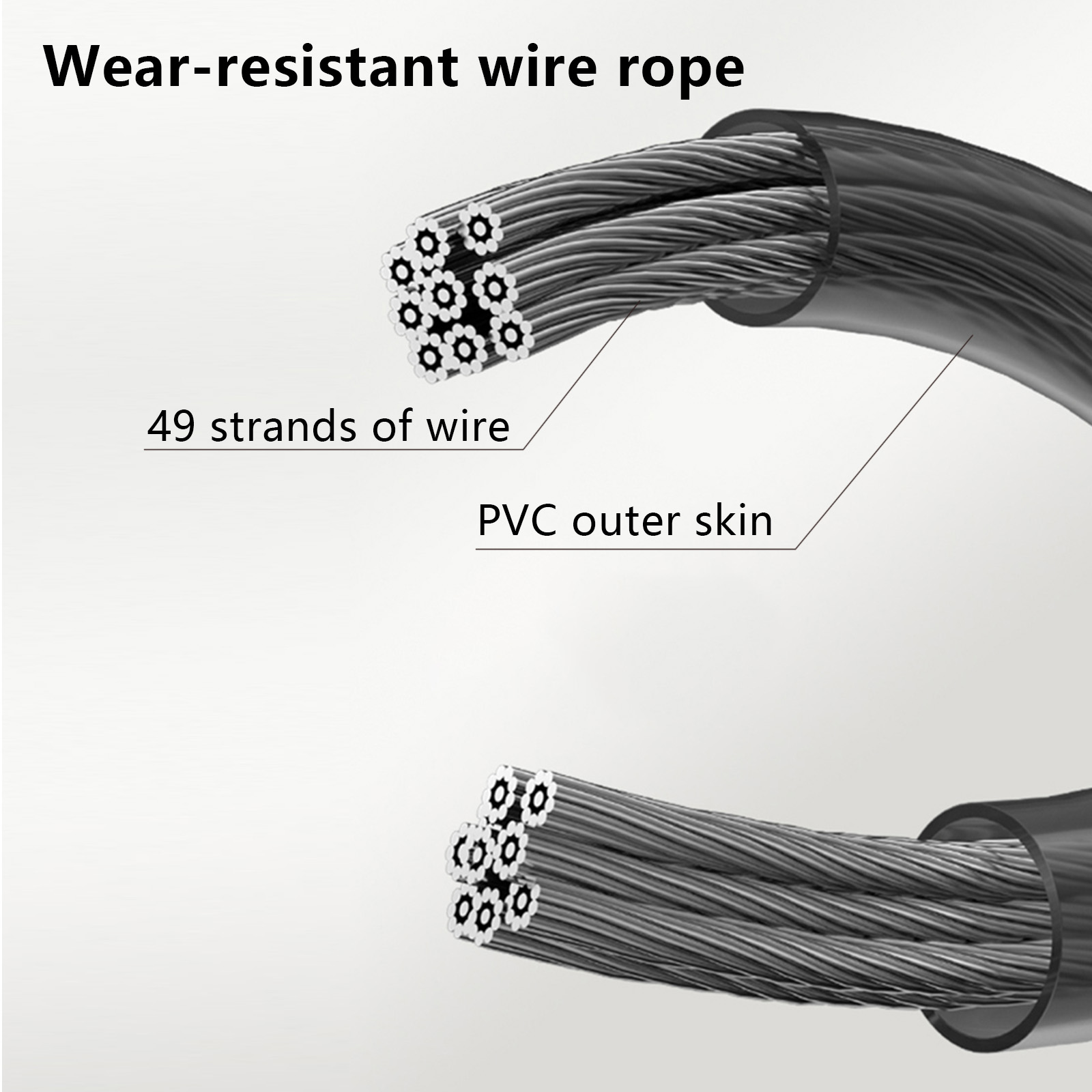 High-strength black PVC-coated - Skipping Rope Pvc 评论和价格